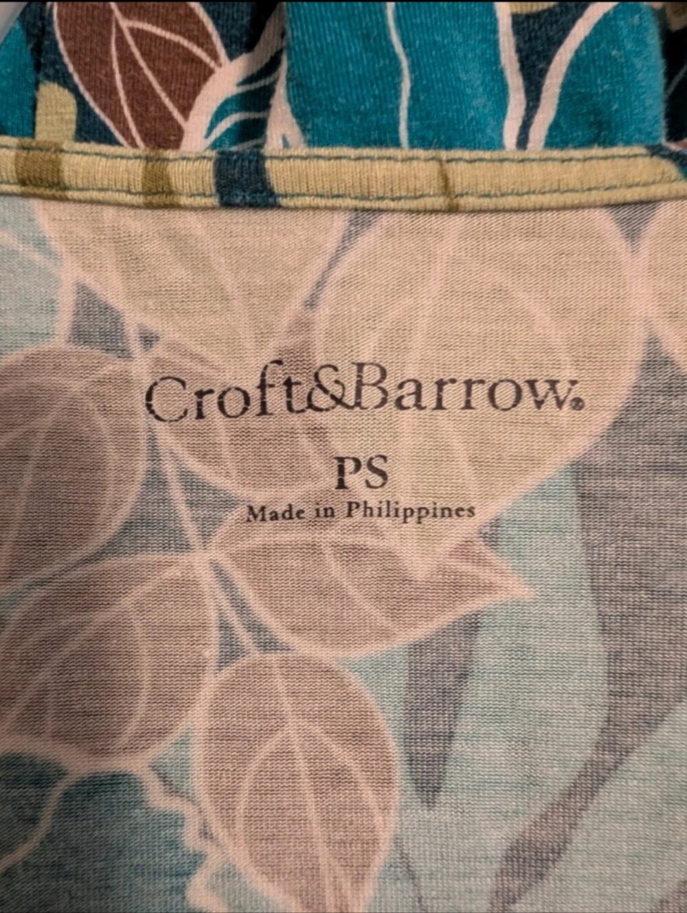 Croft & Barrow Petite Small Blue Tropical Floral Faux Wrap Dress PS - Picture 6 of 6